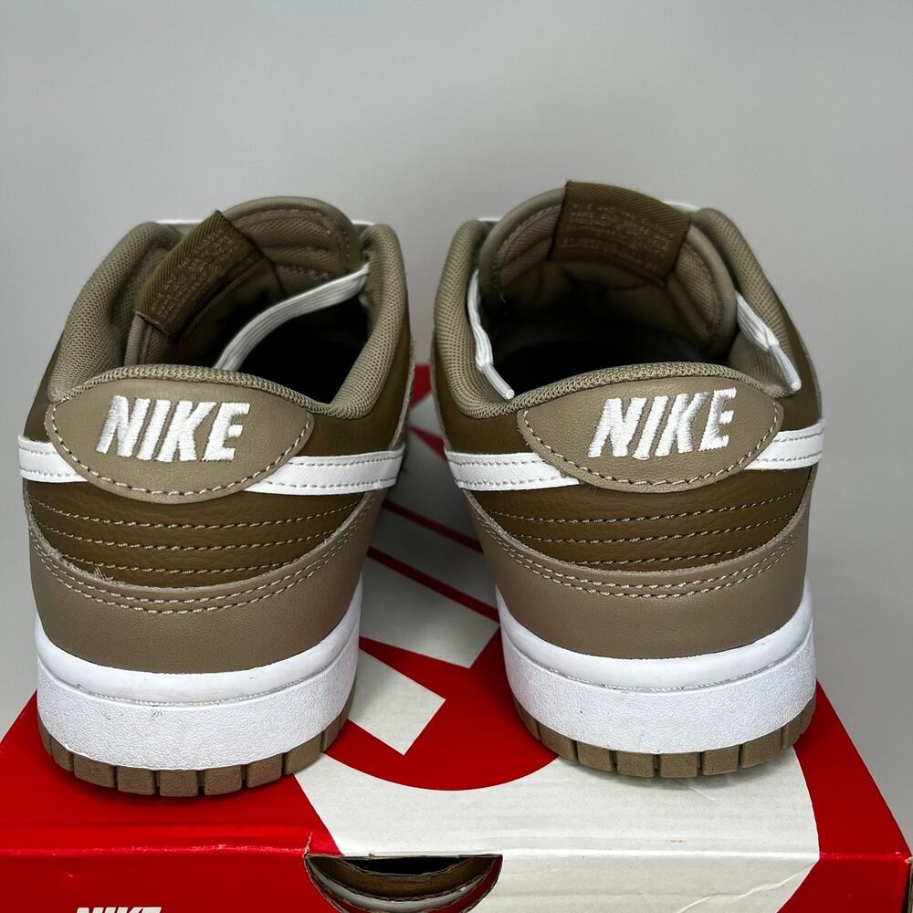 Nike Dunk Low Retro Khaki White-Hazel Rush Sneakers Mens Size 9 - Picture 4 of 8
